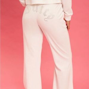 Forever21 Juicy Couture Velour Rhinestone Wide Leg Sweatpants PLUS